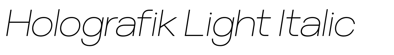 Holografik Light Italic
